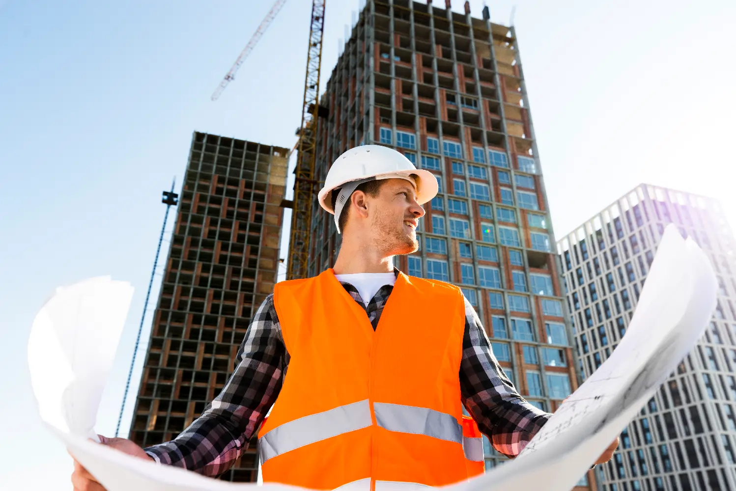 Commercial pool and lounge with integrated speakers and ambient lighting